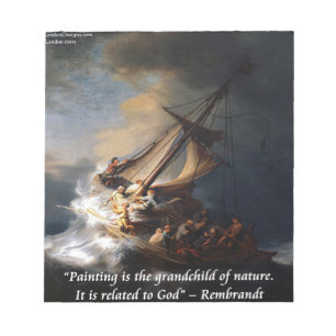 Rembrandt Meer van Galilea & Natuurcitaat Notitieblok