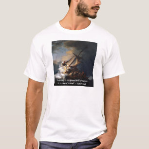 Rembrandt Meer van Galilea & Natuurcitaat T-shirt