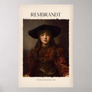 Rembrandt Meisje Lijst641 Portret Kunstprint Poster