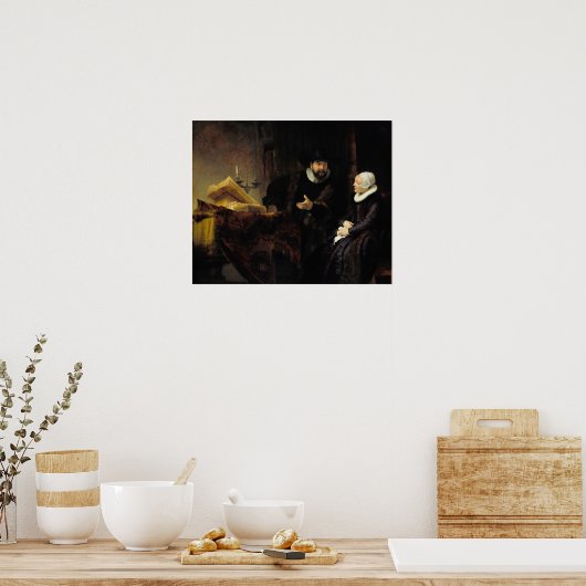 Rembrandt - Mennonite Preacher Anslo en zijn vrouw Poster (Keuken)