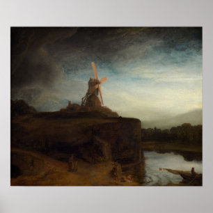 Rembrandt - Molen Poster
