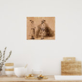 Rembrandt - Mughal Noblemen Shah Jahan Dara Shikoh Poster (Keuken)