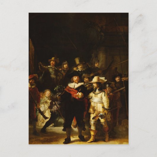 Rembrandt Nightwatch Night Watch Baroque schilderi Briefkaart (Voorkant)