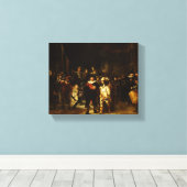 Rembrandt Nightwatch Night Watch Baroque schilderi Canvas Afdruk (Insitu (Houten vloer))