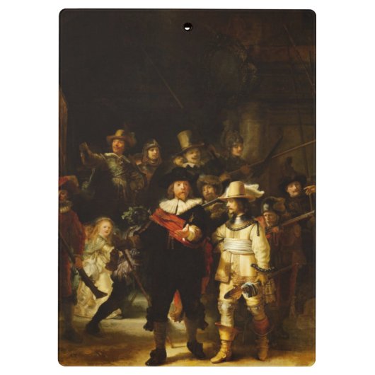 Rembrandt Nightwatch Night Watch Baroque schilderi Klembord (Achterkant)