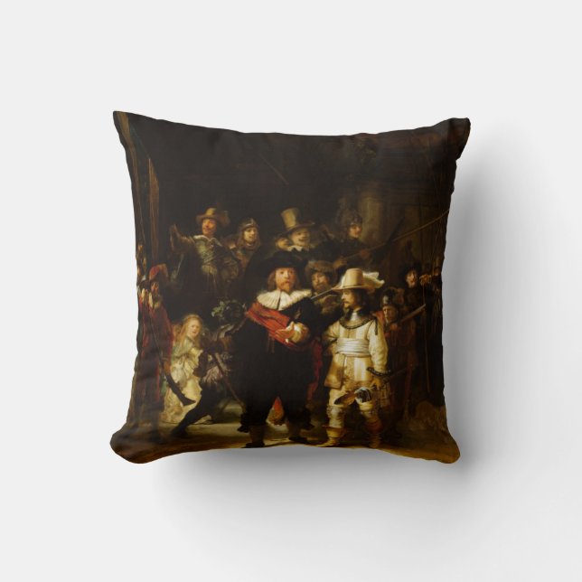 Rembrandt Nightwatch Night Watch Baroque schilderi Kussen (Voorkant)