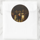 Rembrandt Nightwatch Night Watch Baroque schilderi Ronde Sticker (Tas)