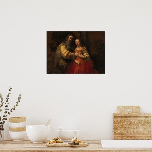 Rembrandt - Old Testament Figuur o.b.a. Joodse Bri Poster (Keuken)