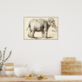 Rembrandt - Olifant 1637 Poster (Keuken)