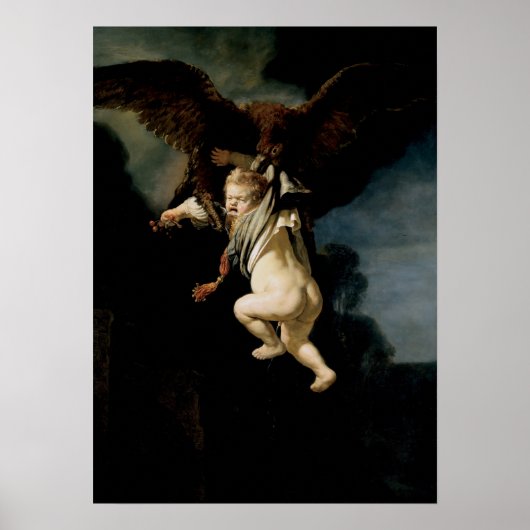 Rembrandt - Ontvoering van Ganymede Poster (Voorkant)