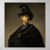 Rembrandt - oud Man met gouden ketting Poster (Voorkant)