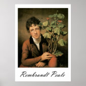 Rembrandt Peale Rubens Peale met Geranium 1 Poster (Voorkant)