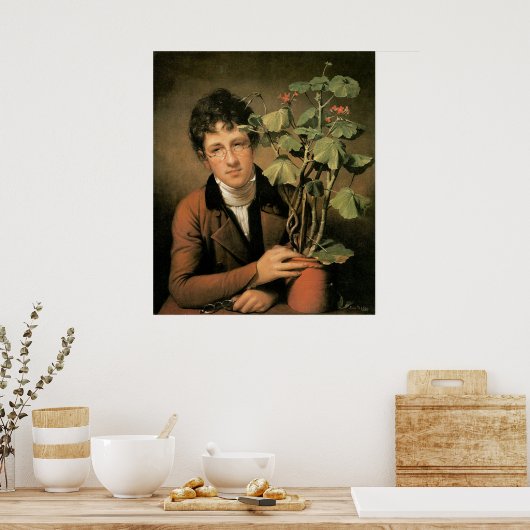 Rembrandt Peale Rubens Peale met Geranium Poster (Keuken)