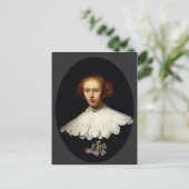 Rembrandt - Portret van een jonge vrouw Briefkaart (Staand voorkant)