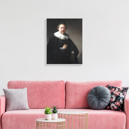 Rembrandt Portret van een Man Canvas Afdruk (Insitu (Woonkamer))