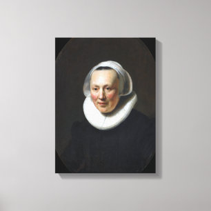 Rembrandt Portret van een vrouw Canvas Afdruk