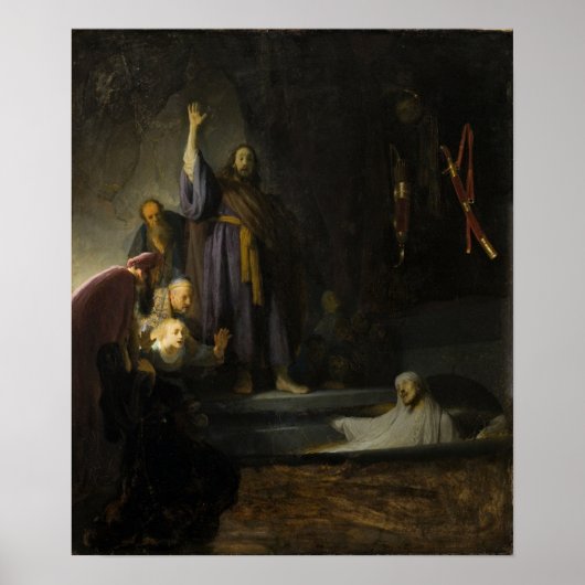 Rembrandt - Raising van Lazarus Poster (Voorkant)