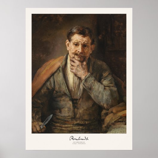 Rembrandt Saint Bartholomew Schilderkunst Print (Voorkant)