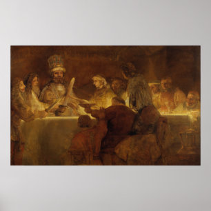 Rembrandt - samenzwering van Batavianen onder Clau Poster