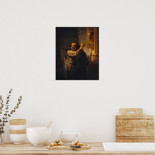 Rembrandt - Samson bedreigde zijn schoonvader Poster (Keuken)