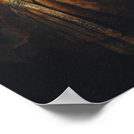 Rembrandt - Samson bedreigde zijn schoonvader Poster (Hoek)