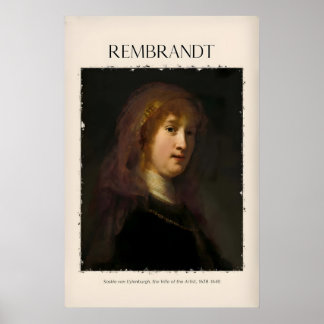 Rembrandt Saskia van Uylenburgh Portret Print