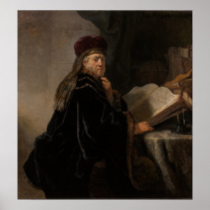Rembrandt - Scholar tijdens zijn studie Poster