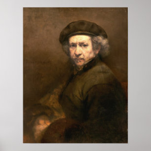 Rembrandt: Self Portrait Beret & Turned Collar Poster