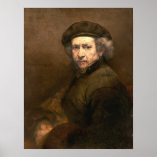 Rembrandt: Self Portrait Beret & Turned Collar Poster
