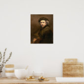 Rembrandt: Self Portrait Beret & Turned Collar Poster (Keuken)