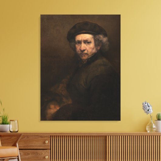 Rembrandt Self-Portrait Canvas Afdruk (Insitu (Woonkamer))
