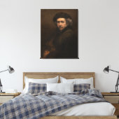 Rembrandt Self-Portrait Canvas Afdruk (Insitu (Slaapkamer))