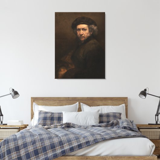 Rembrandt Self-Portrait Canvas Afdruk (Insitu (Slaapkamer))