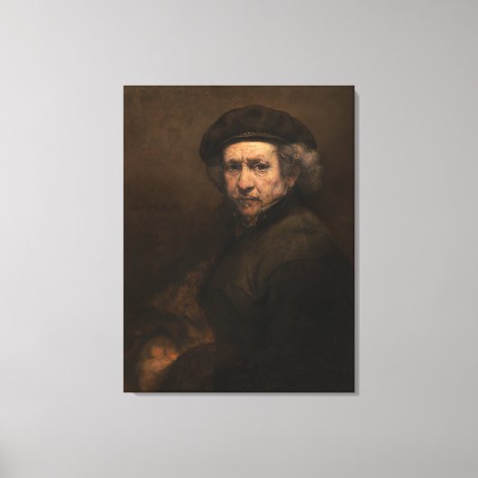 Rembrandt Self-Portrait Canvas Afdruk (Voorkant)