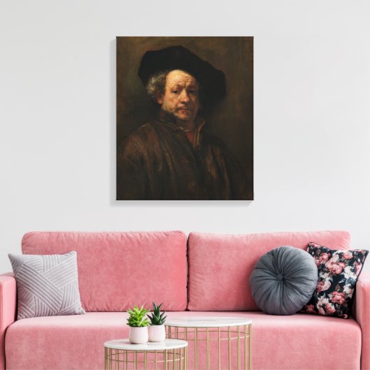 Rembrandt Self-Portrait Canvas Afdruk (Insitu (Woonkamer))