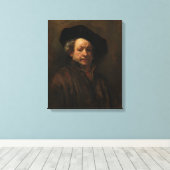Rembrandt Self-Portrait Canvas Afdruk (Insitu (Houten vloer))