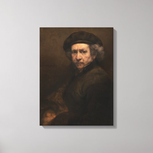 Rembrandt Self-Portret 15x20-inch poster Canvas Afdruk (Voorkant)