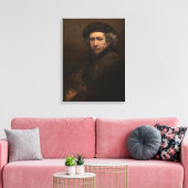 Rembrandt Self-Portret 15x20-inch poster Canvas Afdruk (Insitu (Woonkamer))