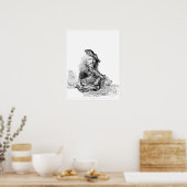 Rembrandt Self Portret Etching Poster (Keuken)