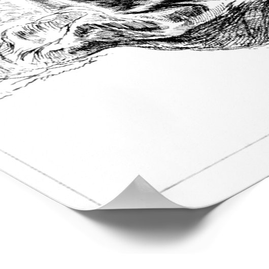 Rembrandt Self Portret Etching Poster (Hoek)