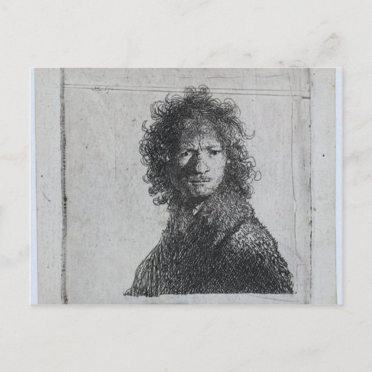 Rembrandt: Self-portret, Frowning Briefkaart (Voorkant)