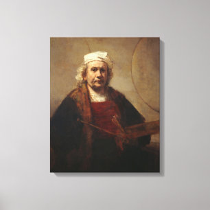 Rembrandt Self-Portret met twee cirkels Canvas Afdruk