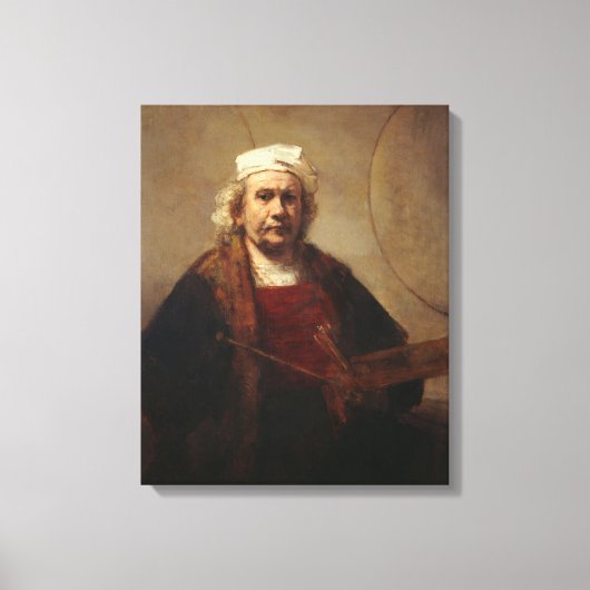 Rembrandt Self-Portret met twee cirkels Canvas Afdruk (Voorkant)