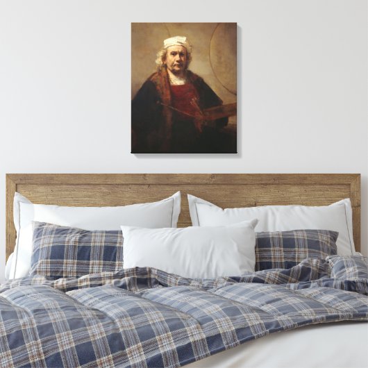 Rembrandt Self-Portret met twee cirkels Canvas Afdruk (Insitu (Slaapkamer))