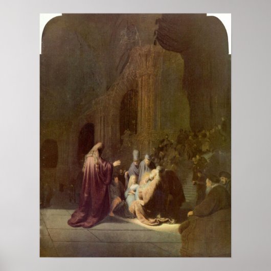 Rembrandt - Simeon in de tempel Poster (Voorkant)