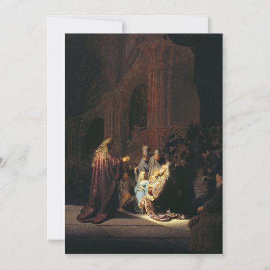 Rembrandt - Simeon's Song of Piedere Kaart (Voorkant)