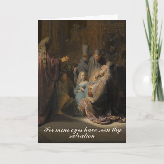 Rembrandt, Simeon's Song of Prise - Fine Art Kaart (Voorkant)
