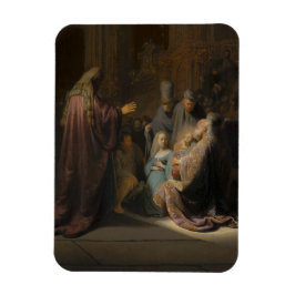 Rembrandt, Simeon's Song of Prise - Fine Art Magneet