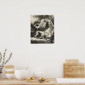 Rembrandt - St. Hieronymus lezend 1634 Poster (Keuken)