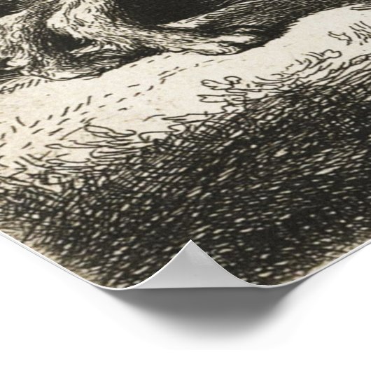 Rembrandt - St. Jerome Reading 1634 Poster (Hoek)